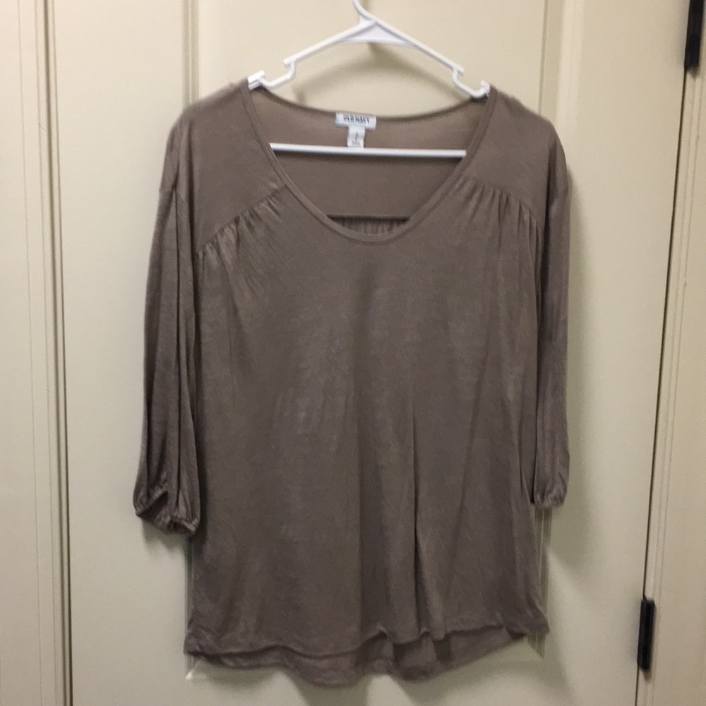 Tan flowy top - Picture 1 of 2